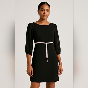 Ted Baker Sz3 Black Dress with Pink Accents